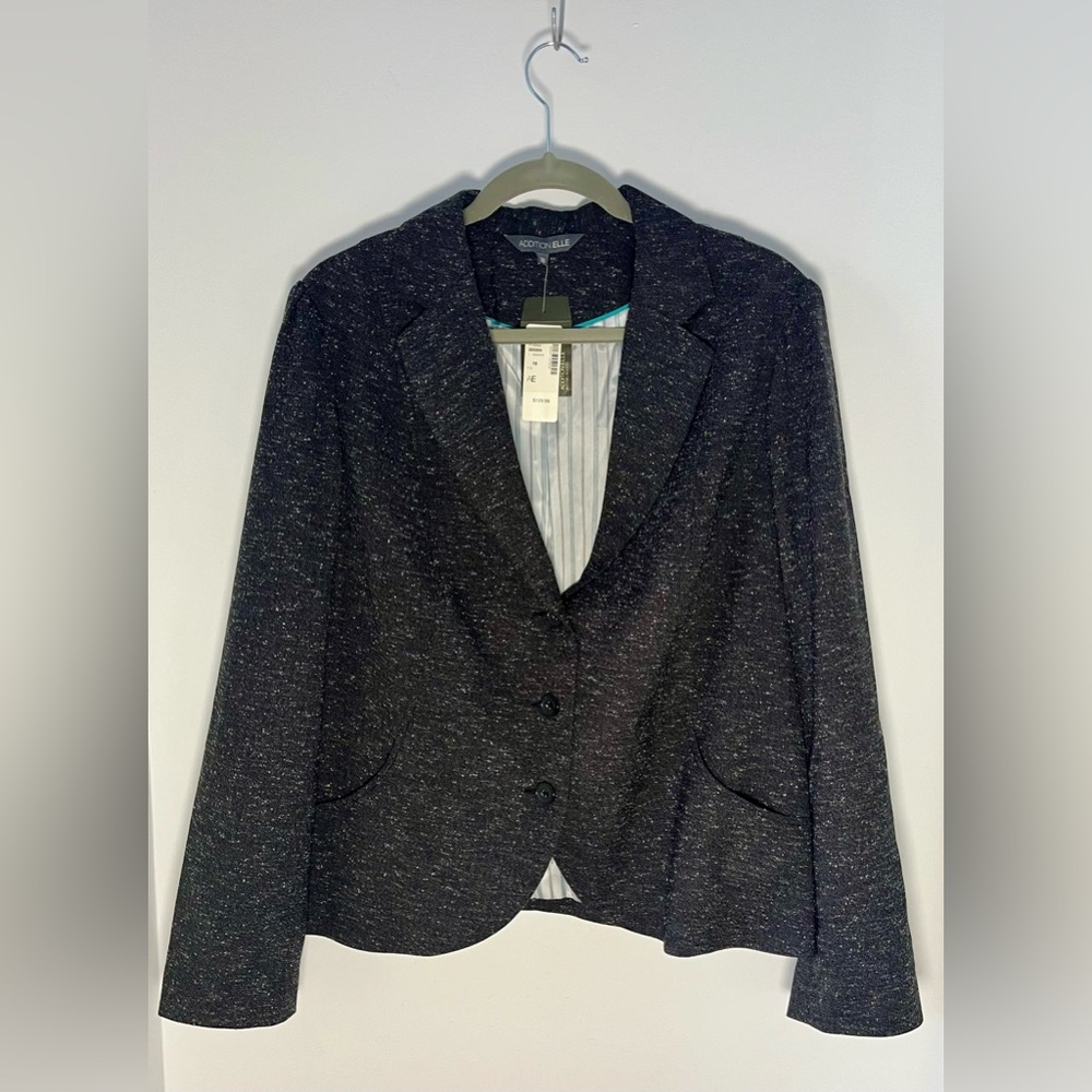 NWT US 18 Addition Elle Gray Tweed Jacket